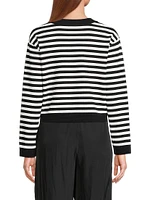 Lise Striped Stretch-Cotton Jacket