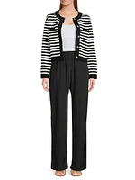 Lise Striped Stretch-Cotton Jacket