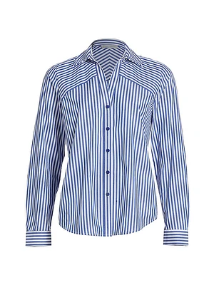 The Nikita Stripe Cotton Blouse