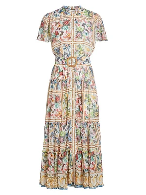 Aimee Summer Palace Print Midi Dress