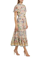 Aimee Summer Palace Print Midi Dress