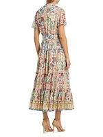 Aimee Summer Palace Print Midi Dress