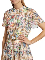 Aimee Summer Palace Print Midi Dress