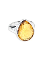 Rock Candy Medium Teardrop Sterling Silver & Cognac Citrine Ring