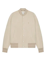 Plage Varsity Jacket in Grained Nubuck with 4G Detail