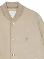 Plage Varsity Jacket in Grained Nubuck with 4G Detail