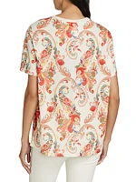 Paisley Cotton T-Shirt