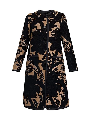 Floral Jacquard Coat