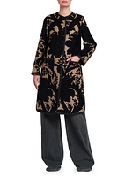 Floral Jacquard Coat