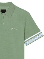 Polo Shirt Cotton with Floral Detail