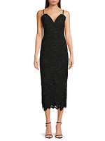 Ethella Beaded Lace Midi-Dress