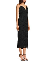 Ethella Beaded Lace Midi-Dress