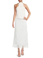 Rachael Crochet Sequin Maxi Skirt