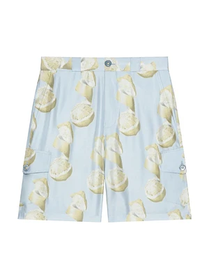 Plage Printed Bermuda Shorts Silk