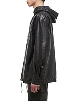 Leather Hooded Shirt