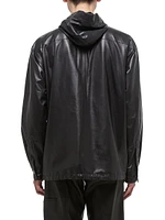 Leather Hooded Shirt