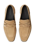 Simon Crisscross Suede Loafers