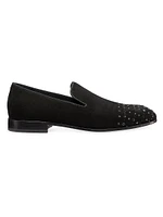 Premiere Party Crystal-Embellished Suede Loafers
