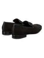 Premiere Party Crystal-Embellished Suede Loafers
