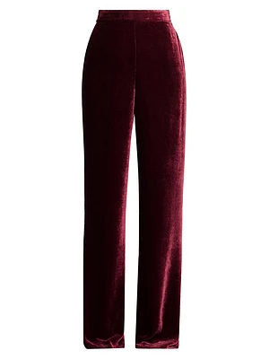 Silk-Blend Velvet Trousers