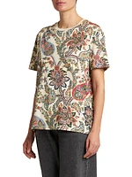 Paisley Cotton T-Shirt