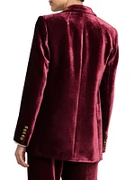 Silk-Blend Velvet Blazer