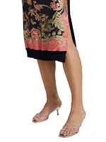 Garden Silk Combo Pencil Skirt