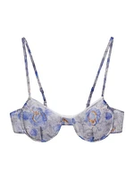 Printed Nylonette Bra Top