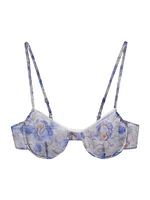 Printed Nylonette Bra Top