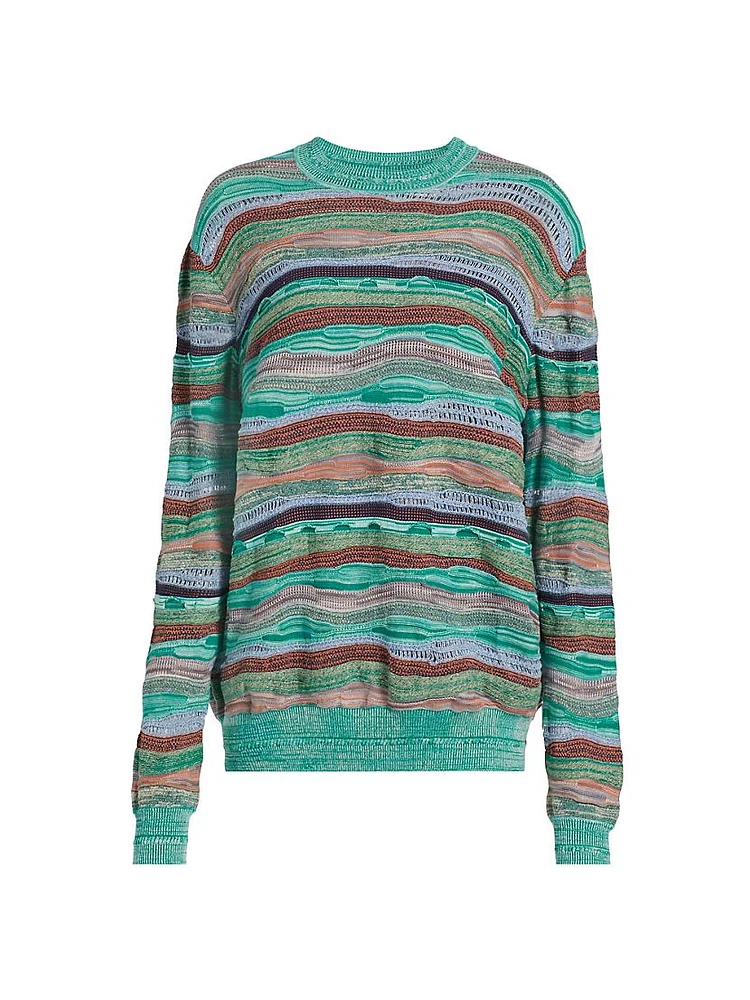 Ansel Fine Wave Striped Sweater