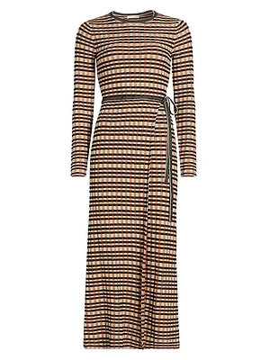 Checked Jacquard Anouk Midi Dress