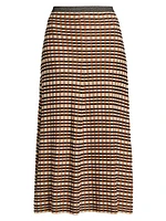 Amal Checked Jacquard Knitwear Skirt