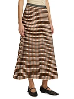 Amal Checked Jacquard Knitwear Skirt