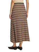 Amal Checked Jacquard Knitwear Skirt