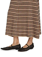 Amal Checked Jacquard Knitwear Skirt