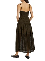 Isadore Cotton Voilé Eyelet Midi-Dress