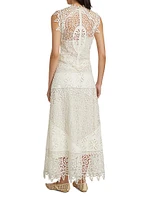 Flora Eyelet & Lace Linen Dress