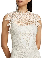 Flora Eyelet & Lace Linen Dress