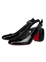 Minny 70MM Patent Leather Slingback Pumps