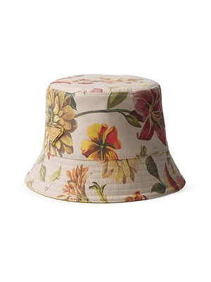 Reversible Printed Cotton Bucket Hat