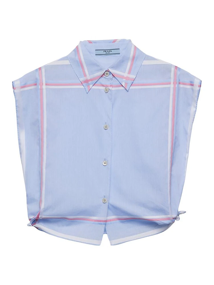 Checked Cropped Cotton Shirt