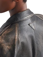 Leather Blouson Jacket