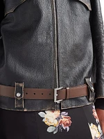 Leather Blouson Jacket