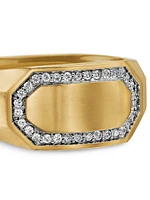 Streamline Cigar Band Ring 18K Yellow Gold, 10.5MM