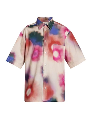 Labilio Watercolor Button-Front Shirt