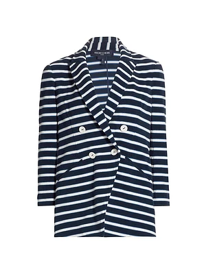 Ortiz Striped Double-Breasted Jacket