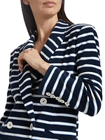 Ortiz Striped Double-Breasted Jacket