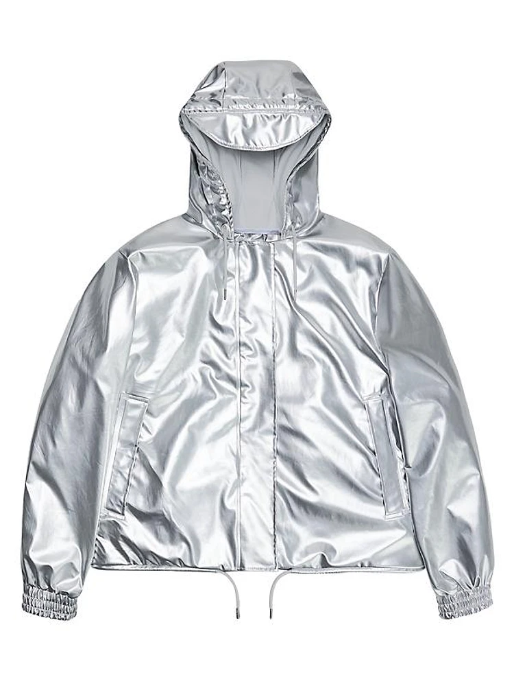 String W Metallic Hooded Jacket