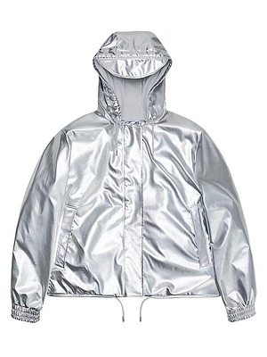 String W Metallic Hooded Jacket