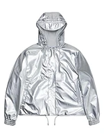 String W Metallic Hooded Jacket